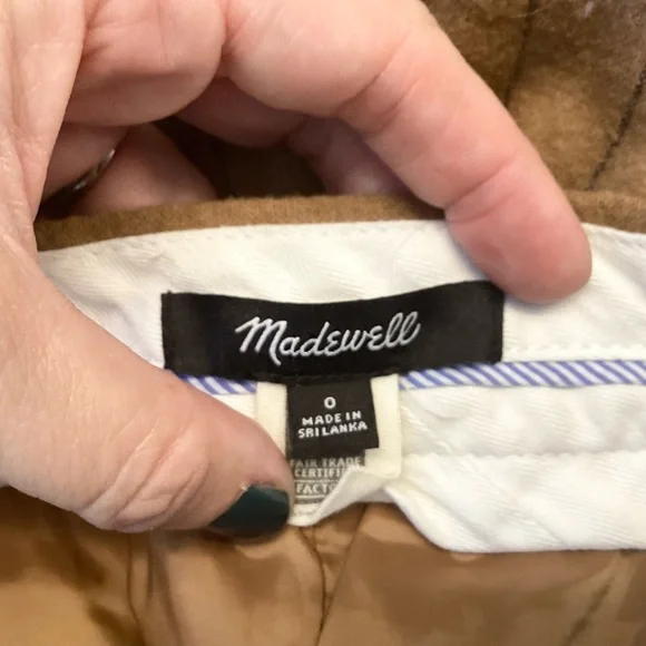 Madewell Striped Wool Blend High Rise Rosedale Straight Pant - Brown - 0 - Picture 7 of 12